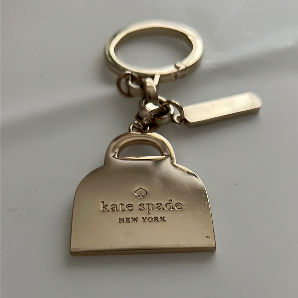 Kate Spade Pink and Red Striped Key Holder - Picture 3 of 5